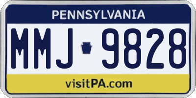 PA license plate MMJ9828