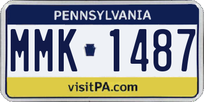 PA license plate MMK1487