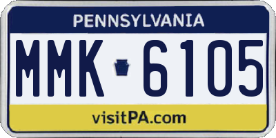 PA license plate MMK6105