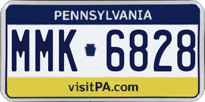 PA license plate MMK6828