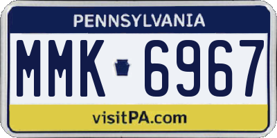 PA license plate MMK6967