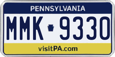 PA license plate MMK9330