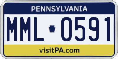 PA license plate MML0591