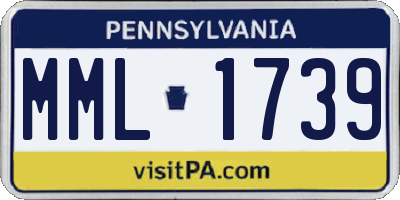 PA license plate MML1739