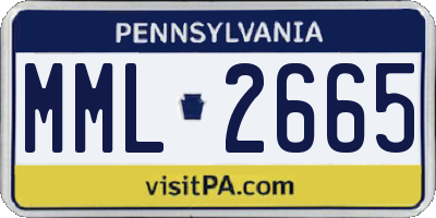 PA license plate MML2665