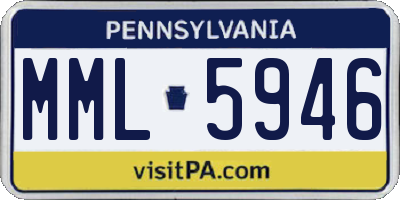 PA license plate MML5946