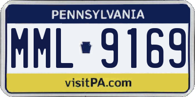 PA license plate MML9169