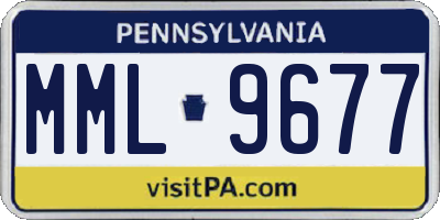 PA license plate MML9677