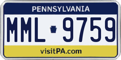 PA license plate MML9759