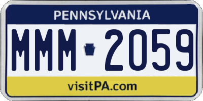 PA license plate MMM2059