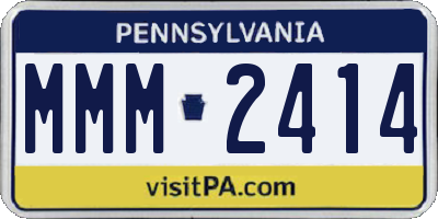 PA license plate MMM2414