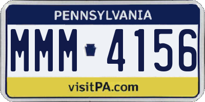 PA license plate MMM4156