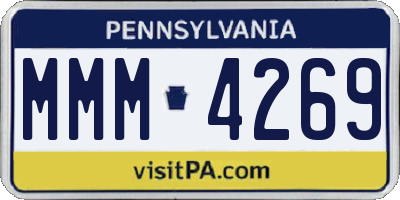 PA license plate MMM4269
