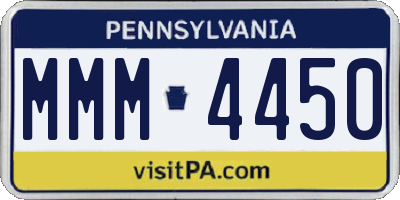 PA license plate MMM4450