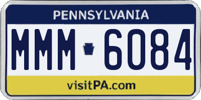 PA license plate MMM6084