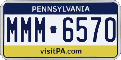 PA license plate MMM6570