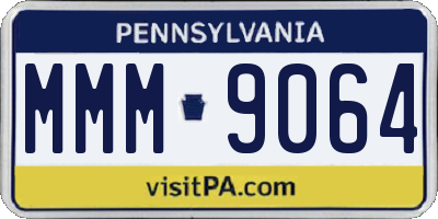 PA license plate MMM9064