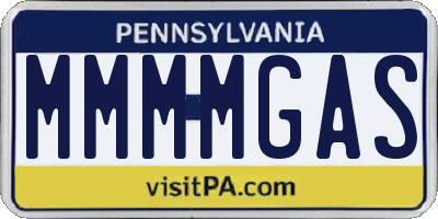 PA license plate MMMMGAS