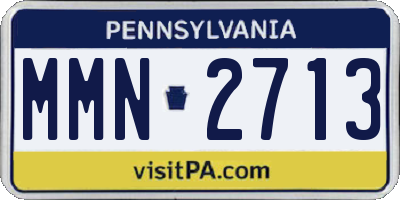 PA license plate MMN2713