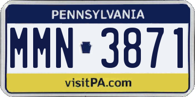 PA license plate MMN3871