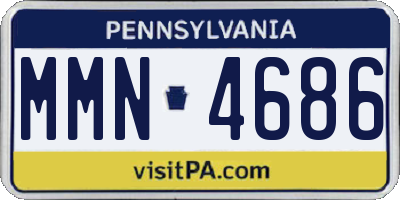 PA license plate MMN4686