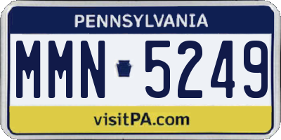 PA license plate MMN5249