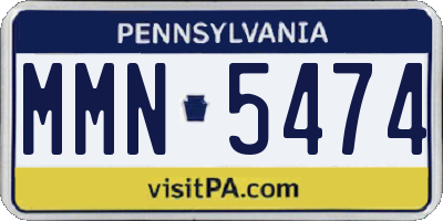 PA license plate MMN5474