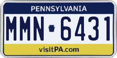 PA license plate MMN6431