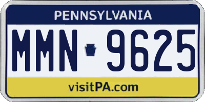 PA license plate MMN9625