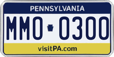 PA license plate MMO0300