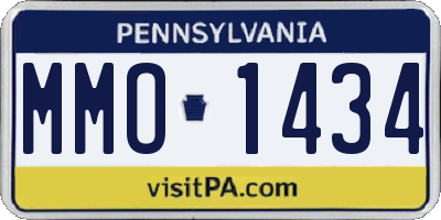 PA license plate MMO1434
