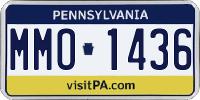 PA license plate MMO1436