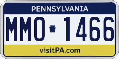 PA license plate MMO1466