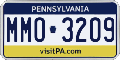 PA license plate MMO3209