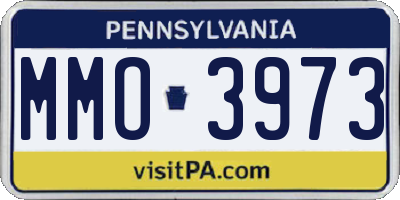 PA license plate MMO3973