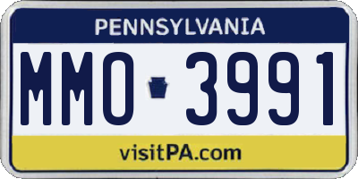 PA license plate MMO3991