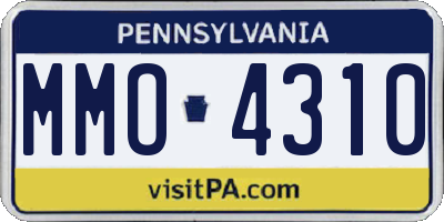 PA license plate MMO4310