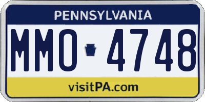 PA license plate MMO4748
