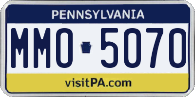 PA license plate MMO5070