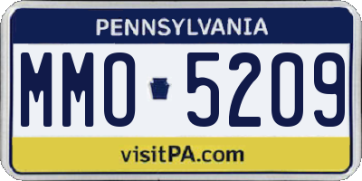PA license plate MMO5209
