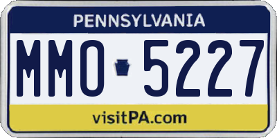 PA license plate MMO5227