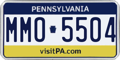 PA license plate MMO5504