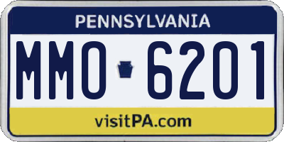 PA license plate MMO6201