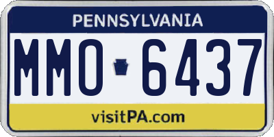 PA license plate MMO6437