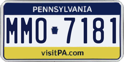 PA license plate MMO7181