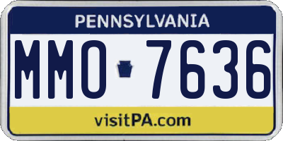 PA license plate MMO7636