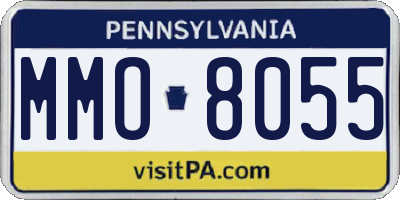 PA license plate MMO8055