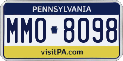 PA license plate MMO8098