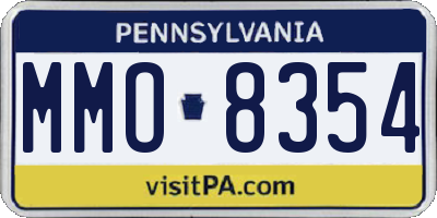 PA license plate MMO8354