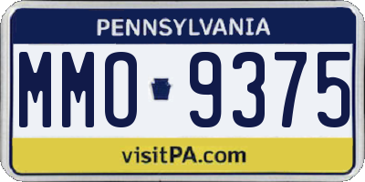 PA license plate MMO9375